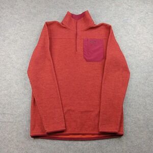 Under Armour Pullover Mens Small Red ColdGear 1/4 Zip Long Sleeve Top 1356290‎